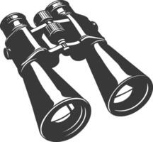 Silhouette binocular black color only vector