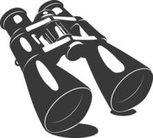 Silhouette binocular black color only vector