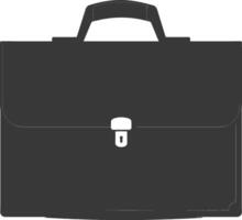 Silhouette briefcase black color only vector
