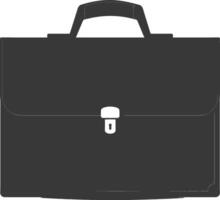 Silhouette briefcase black color only vector