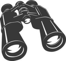 Silhouette binocular black color only vector