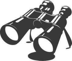 Silhouette binocular black color only vector