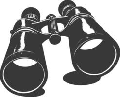 Silhouette binocular black color only vector