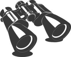 silueta binocular negro color solamente vector