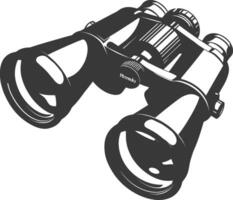 Silhouette binocular black color only vector