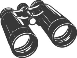 Silhouette binocular black color only vector