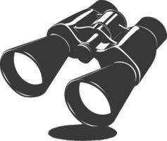 Silhouette binocular black color only vector