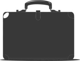 Silhouette briefcase black color only vector