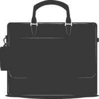 Silhouette briefcase black color only vector