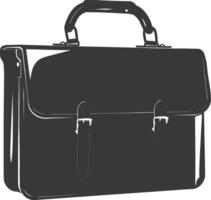 Silhouette briefcase black color only vector