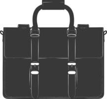 Silhouette briefcase black color only vector