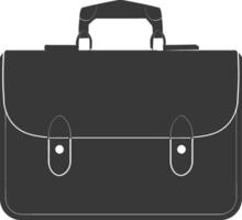 Silhouette briefcase black color only vector