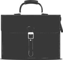 Silhouette briefcase black color only vector