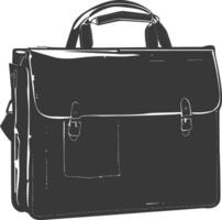 Silhouette briefcase black color only vector