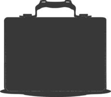 Silhouette briefcase black color only vector