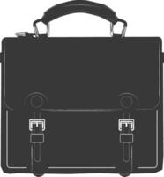 Silhouette briefcase black color only vector