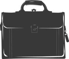 Silhouette briefcase black color only vector