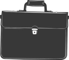 Silhouette briefcase black color only vector