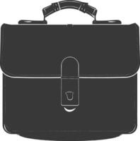 Silhouette briefcase black color only vector