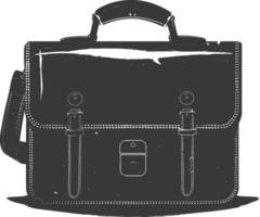 Silhouette briefcase black color only vector