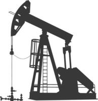 Silhouette pumpjack black color only vector