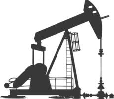 Silhouette pumpjack black color only vector