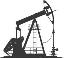 Silhouette pumpjack black color only vector