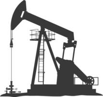 Silhouette pumpjack black color only vector