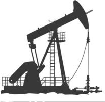 Silhouette pumpjack black color only vector