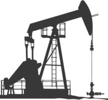 Silhouette pumpjack black color only vector