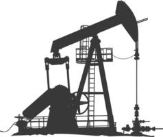 Silhouette pumpjack black color only vector