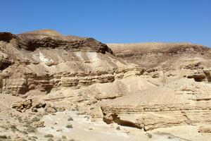 The Judean Desert in the Middle East, located in Israel and the West Bank. photo