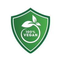 pure organic vegan food label or sticker vector