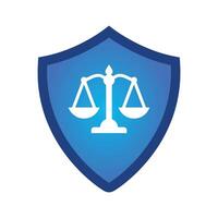 law shield icon flat illustration of law shield icon for web design vector