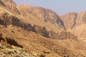 The Judean Desert in the Middle East, located in Israel and the West Bank. photo