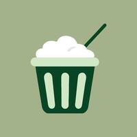 organic ice cream icon logo vector