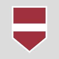 Latvia Flag in Shield Shape Frame vector