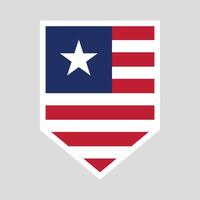Liberia Flag in Shield Shape Frame vector
