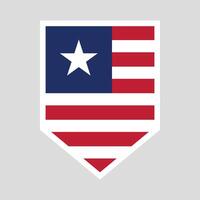 Liberia Flag in Shield Shape Frame vector