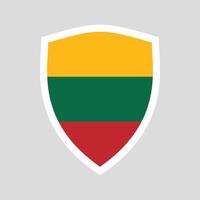 Lithuania Flag in Shield Shape Frame vector