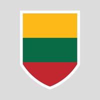 Lithuania Flag in Shield Shape Frame vector
