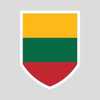 Lithuania Flag in Shield Shape Frame vector