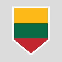 Lithuania Flag in Shield Shape Frame vector