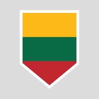 Lithuania Flag in Shield Shape Frame vector