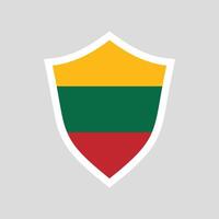 Lithuania Flag in Shield Shape Frame vector