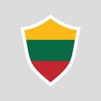 Lithuania Flag in Shield Shape Frame vector