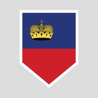 Liechtenstein Flag in Shield Shape Frame vector