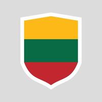 Lithuania Flag in Shield Shape Frame vector