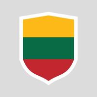 Lithuania Flag in Shield Shape Frame vector