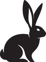 rabbit silhouettes on white background vector